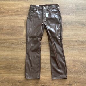 Gap Vintage Slim High Rise Faux Leather Pants NWT